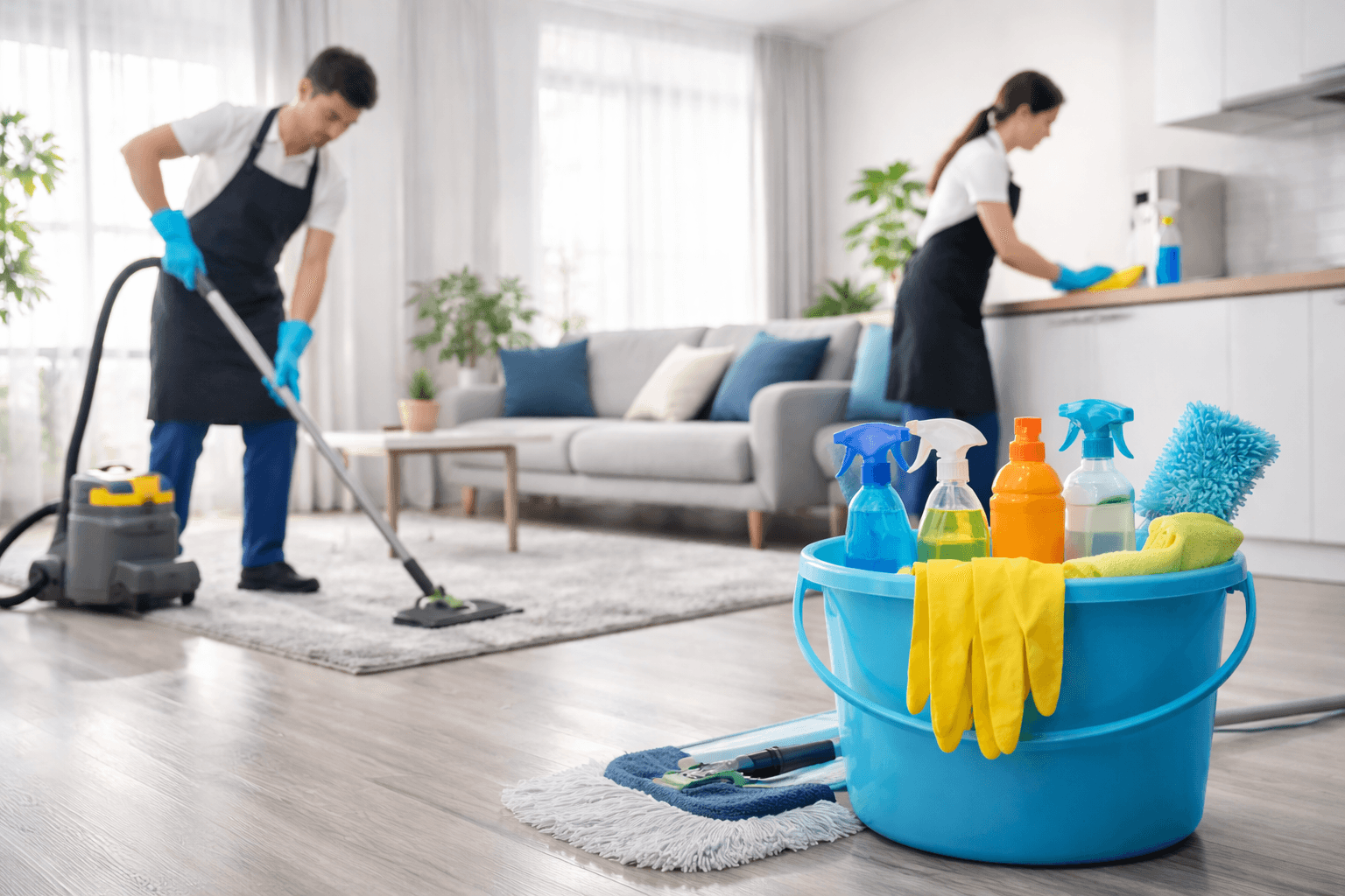 Professional cleaning services background